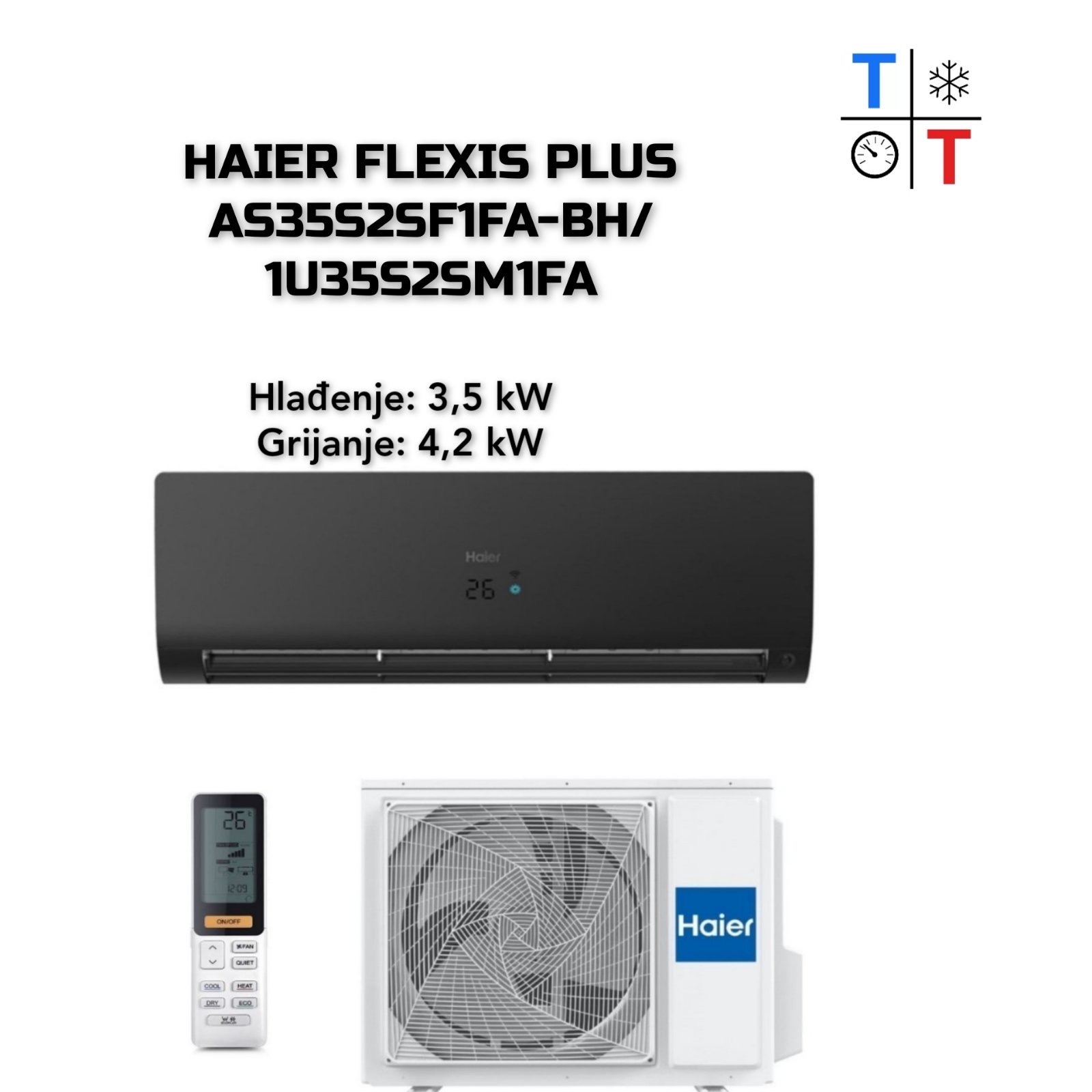 HAIER FLEXIS PLUS AS35S2SF1FA-BH/1U35S2SM1FA