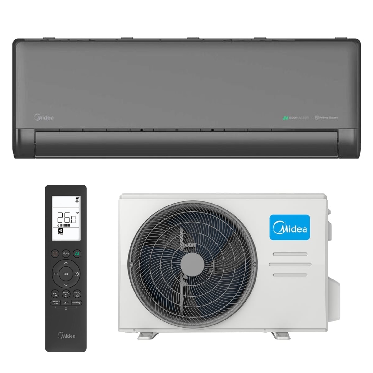 MIDEA SOLSTICE EZB-12RD6-I/EZ-12RD6H-O BLACK